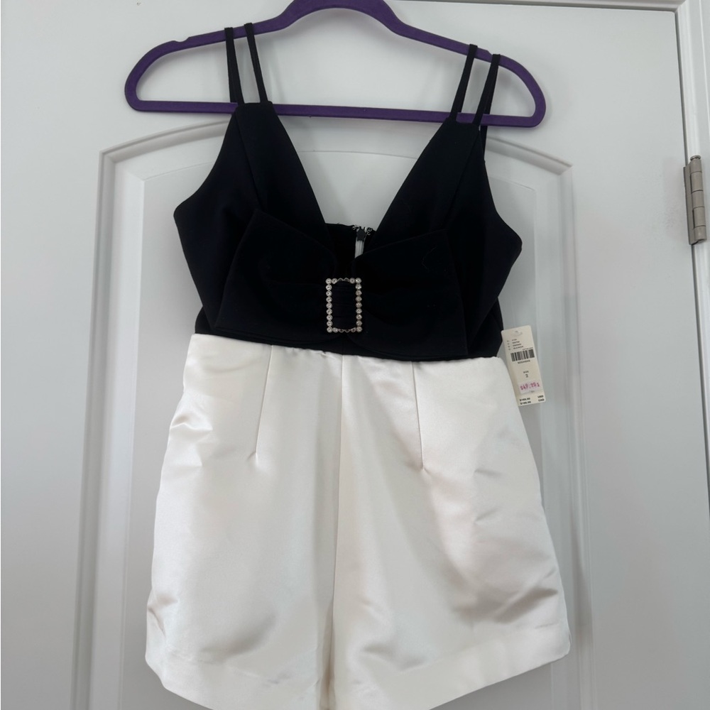 Maeve Black and White Jumpsuit